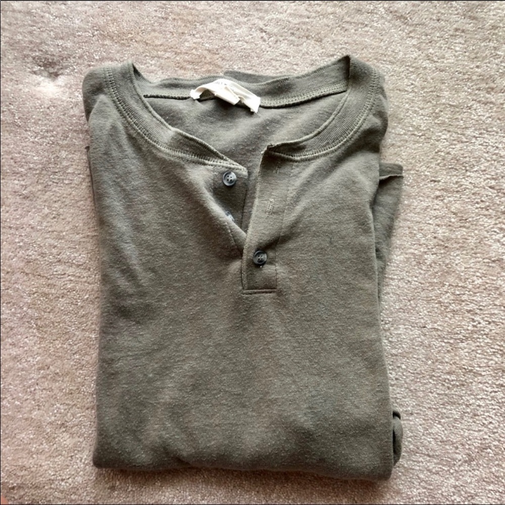 Olive/sage green Henley top UO